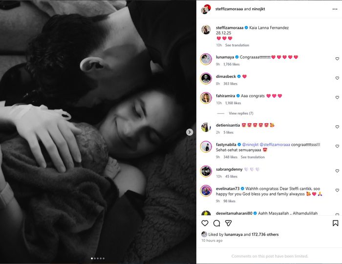 Steffi Zamora melahirkan anak pertama.