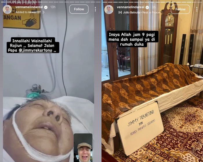 unggahan duka Venna Melinda 