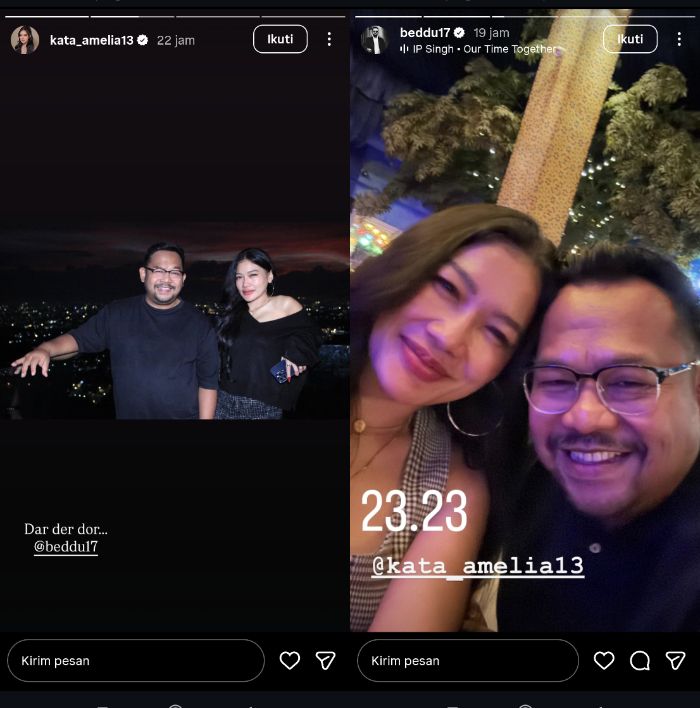Usai cerai dari Anggi, kini Bedu tampak dekat dengan seorang wanita bernama Amelia Septarahmalia.