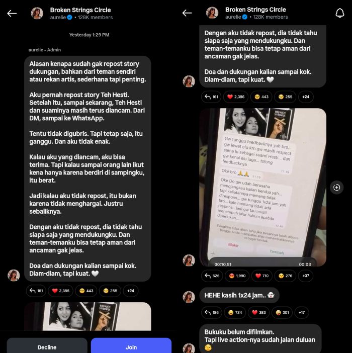 Postingan Aurelie Moeremans