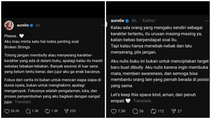 Unggahan Threads Aurelie.