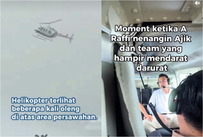 Helikopter Raffi Ahmad nyaris oleng