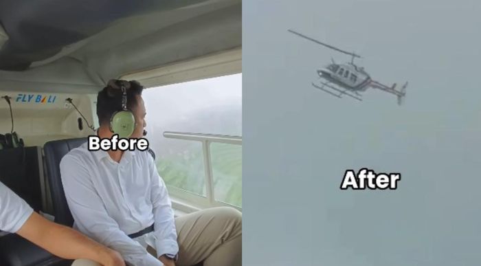 Helikopter Raffi Ahmad Oleng