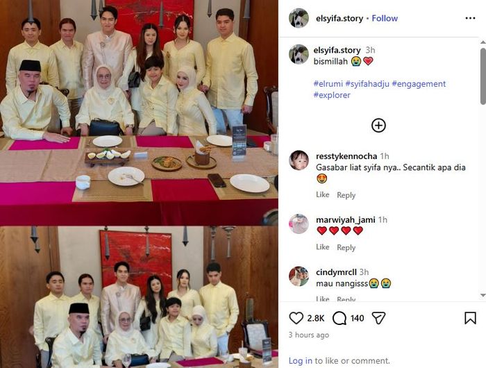 Potret keluarga Ahmad Dhani yang diduga momen lamaran El Rumi