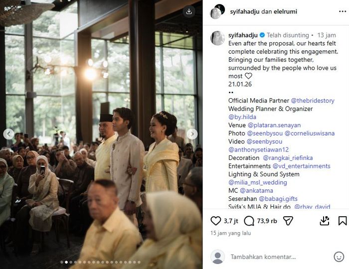 Ahmad Dhani dan Maia Estianty kompak gandeng El Rumi saat lamar Syifa Hadju