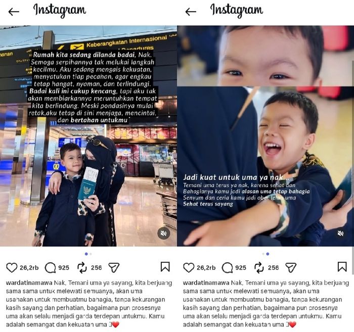 Wardatina Mawa beri pesan untuk anak di tengah permasalahan rumah tangganya.