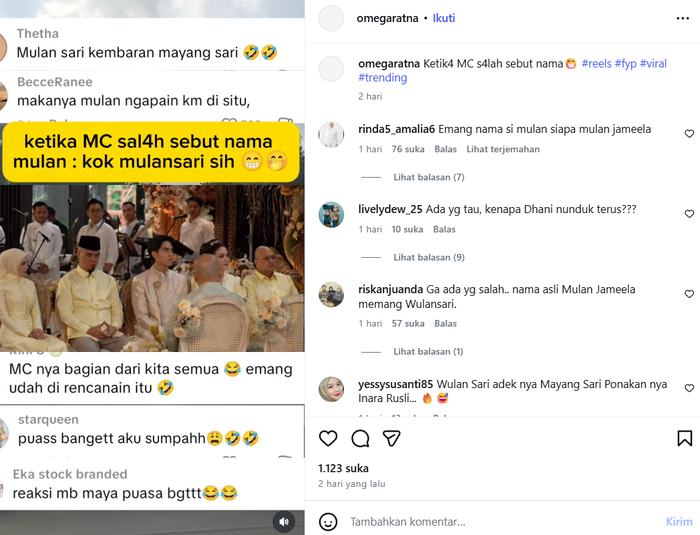 MC lamaran El Rumi dan Syifa Hadju salah sebut nama Mulan Jameela