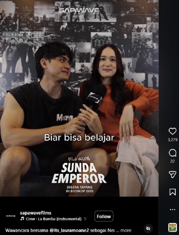 Alasan Laura Moane main film Sunda Emperor adalah untuk belajar bahasa Sunda.