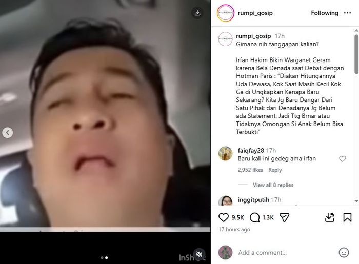 Irfan Hakim diduga bela Denada soal isu penelantaran anak, Hotman Paris langsung beri pesan menohok!