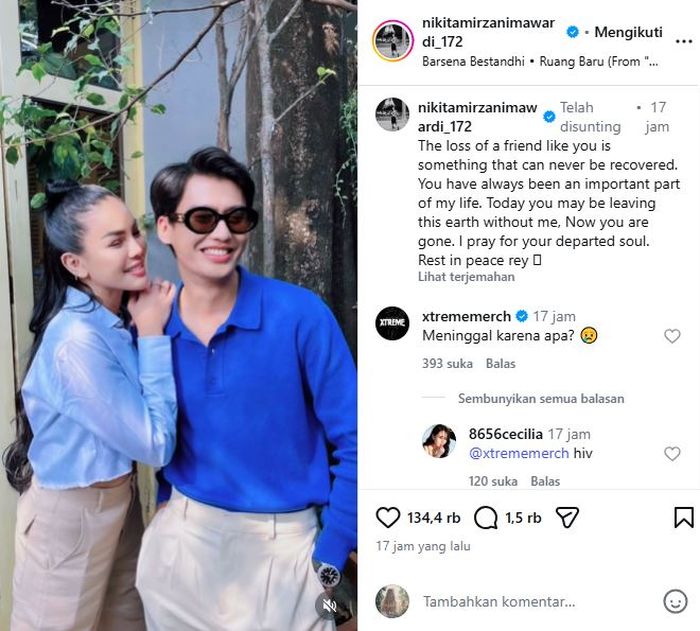 Nikita Mirzani bawa kabar duka