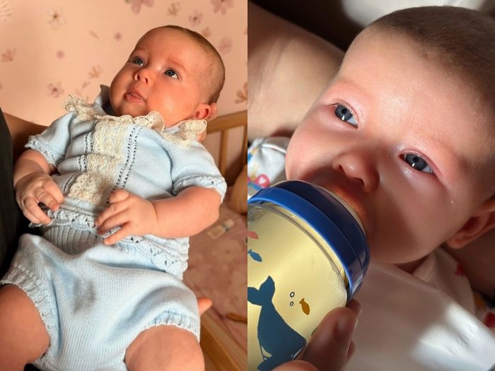 Anak Steffi Zamora dan Nino Fernandez, Baby Kaia memiliki mata yang indah.