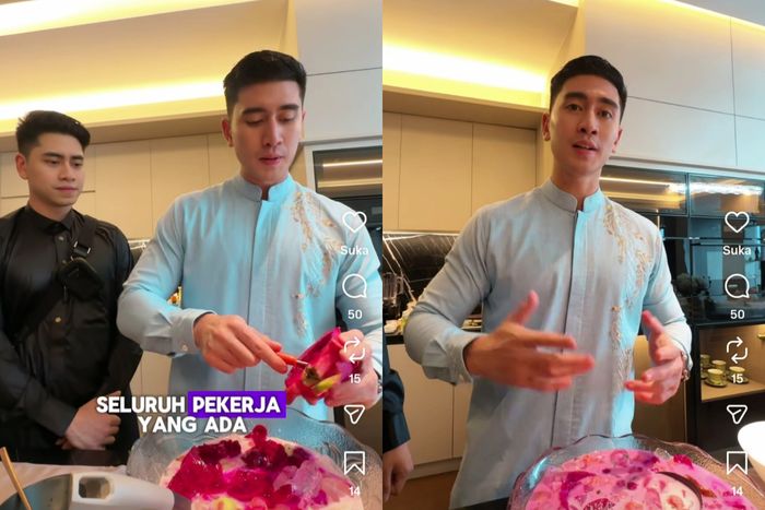 Verrell Bramasta bikin takjil untuk buka puasa. 
