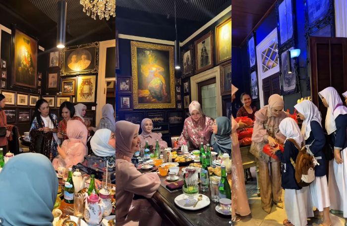 Mulan Jameela bukber bareng geng artis senior di restoran Ahmad Dhani, KD dan Yuni Shara ikut hadir. 