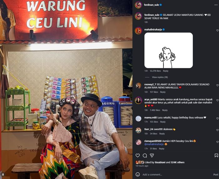 Mahalini ulang tahun, Sule beri doa pada sang menantu.