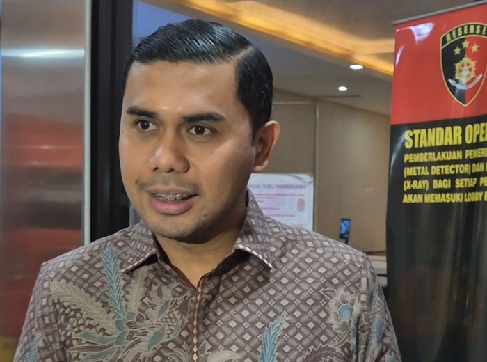 Kuasa hukum Azizah Salsha, Anandya Dipo Pratama, di Bareskrim Polri, Jakarta Selatan, Jumat (6/3/2026).