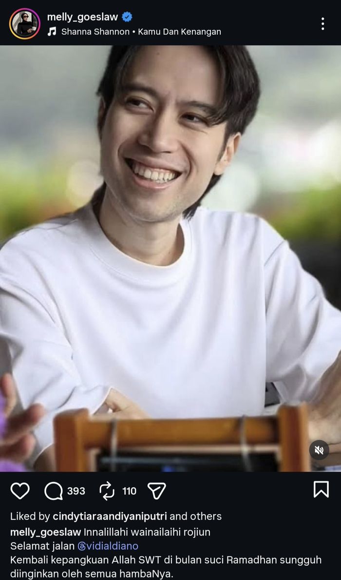 Unggahan Melly Goeslaw  