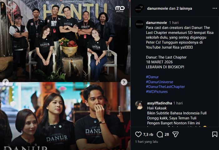 Prilly Latuconsina bersama tim Jurnal Risa, pemain dan kreator film&nbsp;Danur: The Last Chapter menelusuri sejumlah lokasi penting dalam kehidupan Risa Saraswati di Bandung.