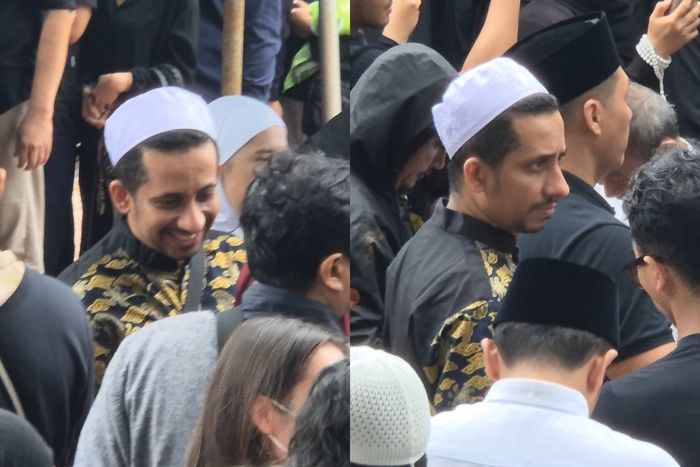 Habib Jafar di pemakaman Vidi Aldiano   