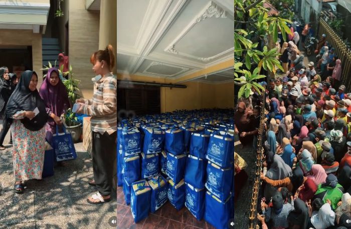 Inul Daratista bagi-bagi 1500 hampers buat warga jelang Lebaran di kampung halaman, intip potret sang pedangdut.
