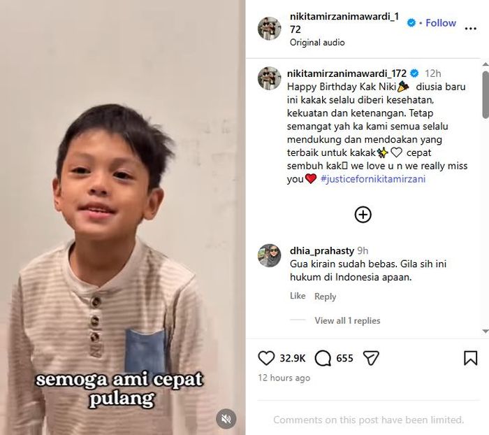 Nikita Mirzani harus kembali merayakan hari ulang tahunnya dari balik jeruji besi.