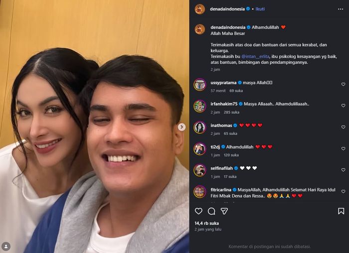 Denada dan Ressa Rizky Rossano akhirnya bertemu dan ungkap rasa syukur.
