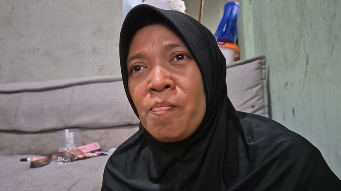Diah, keluarga Mpok Nori saat ditemui di kawasan Bambu Apus, Jakarta Timur, Minggu (22/3/2026).