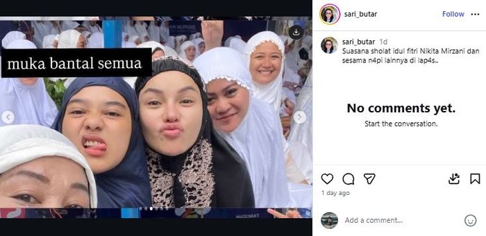 Artis Nikita Mirzani ikut salat Idul Fitri di lapas meski sempat dikabarkan jatuh sakit, intip potretnya!