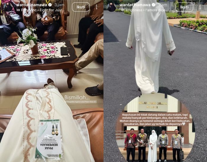 Sidang cerai Wardatina Mawa dan Insanul digelar hari ini.