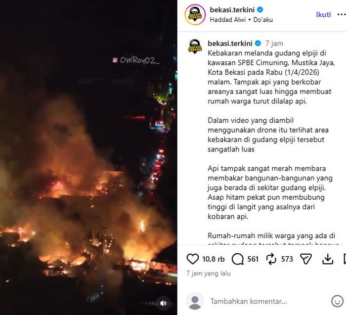 SPBE Cimuning kebakaran