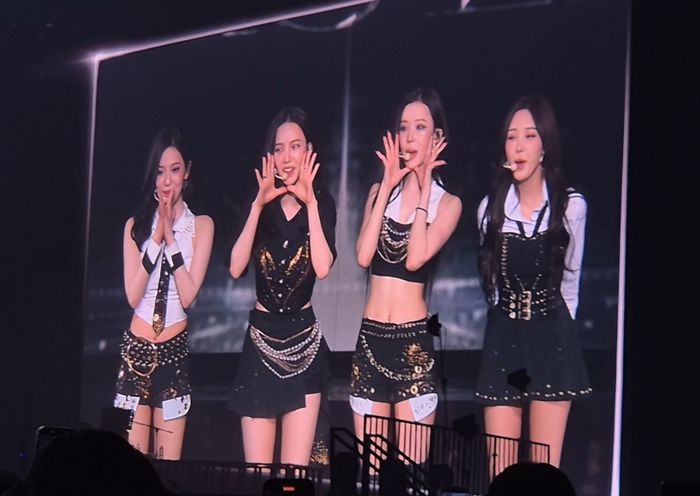 aespa saat konser di ICE BSD, Tangerang, Sabtu (4/4/2026).