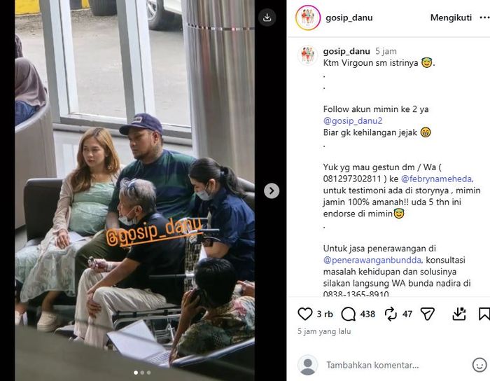 Istri Virgoun diduga sedang hamil besar