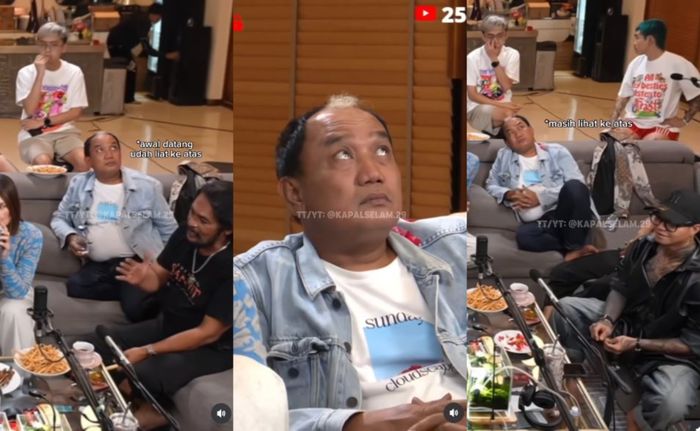 Azis Gagap bolak-balik lihat ke atas di Marapthon