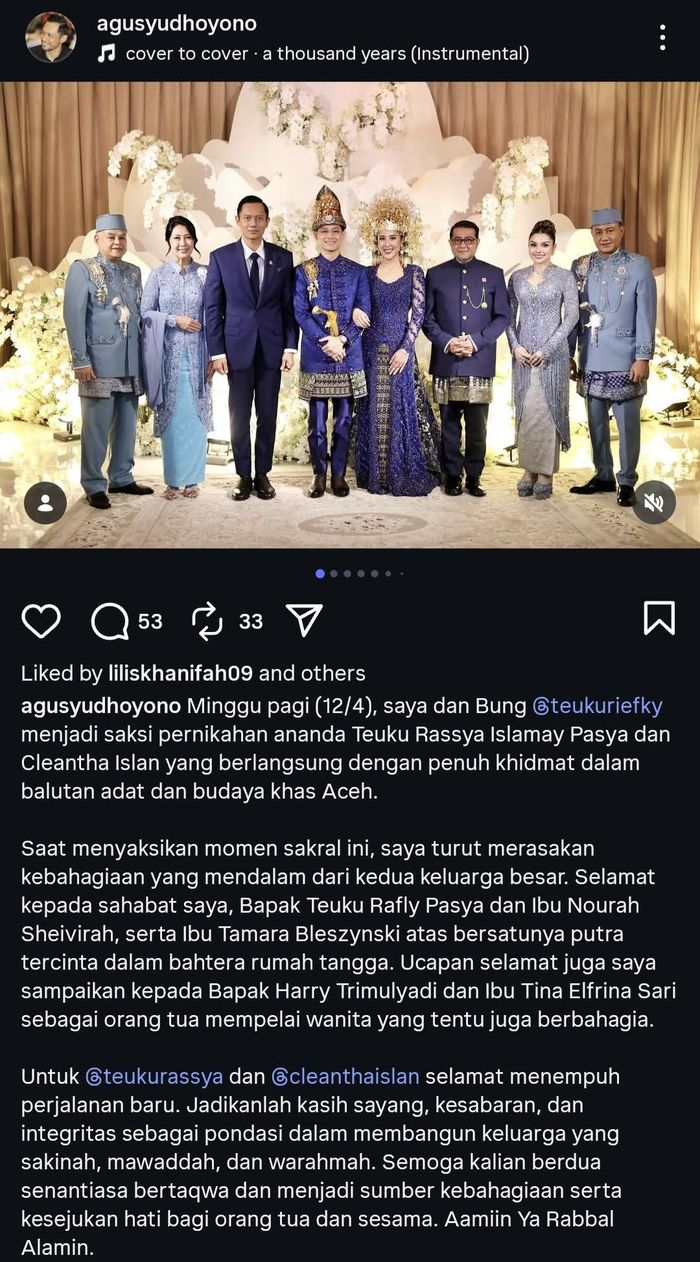 Unggahan Agus Yudhoyono 