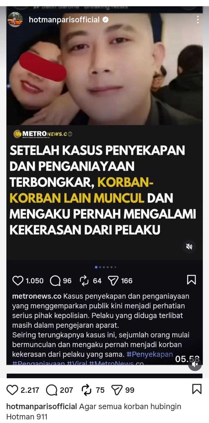 Kasus penyekapan wanita Bandung viral dan banyak korban lain dari pelaku bermunculan, Hotman Paris minta segera lapor.