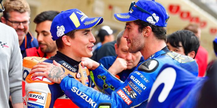 Marc Marquez dan Andrea Iannone ketika bersaing bersama di MotoGP.