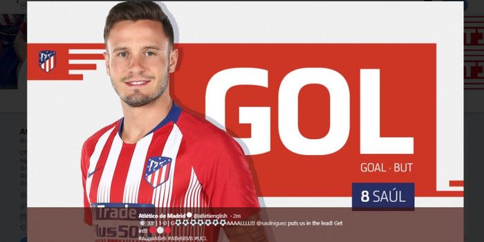 Gelandang Atletico Madrid, Saul Niguez.