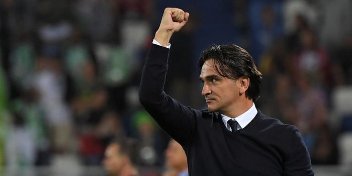 Ekspresi pelatih Kroasia, Zlatko Dalic, dalam laga Grup D Piala Dunia 2018 kontra Nigeria di Kalinin