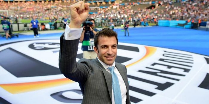 Alessandro Del Piero saat tiba di Olimpiastadion, Berlin, menjelang kick-off partai final Liga Champ