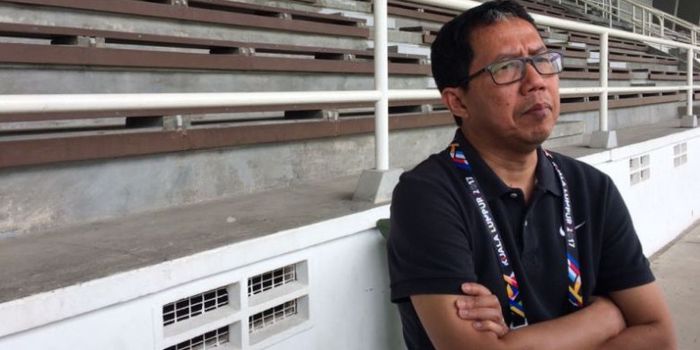 Wakil Ketua Umum PSSI, Joko Driyono saat memberikan keterangan soal kuota penonton Malaysia vs Indon