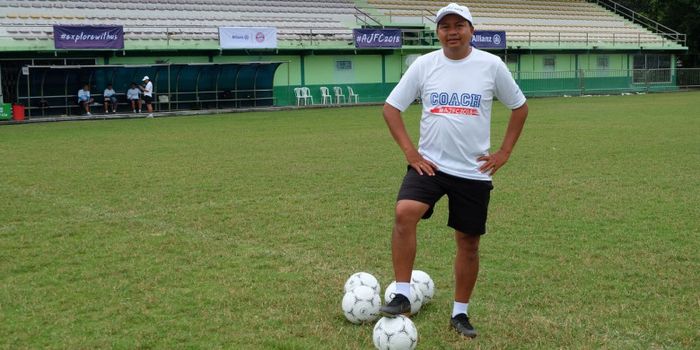 Trimur Vedhayanto, pemenang kisah Pahlawan Sepak Bola Allianz yang mengikuti program Alllianz Junior