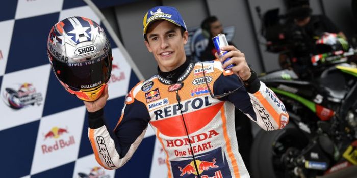  Pebalap tim Repsol Honda, Marc Marquez, usai sesi kualifikasi MotoGP Americas di Circuit of the Ame