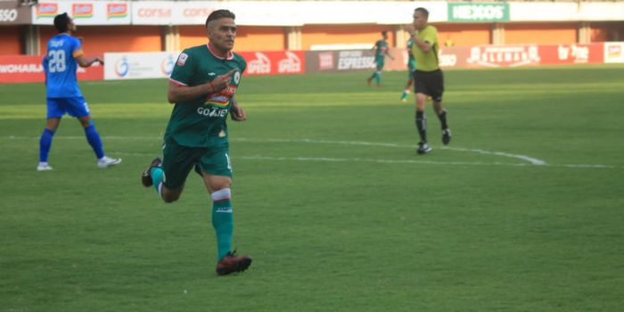  Penyerang PSS Sleman, Cristian Gonzales, sukses mencetak tiga gol ke gawang Persiraja Banda Aceh da