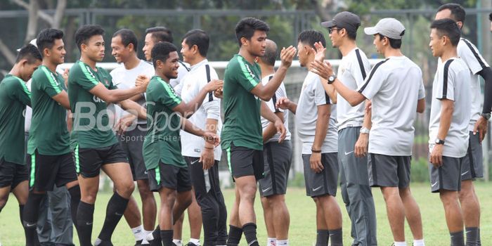 Timnas U-22 Indonesia di Lapangan ABC, Senayan, Jakarta Pusat