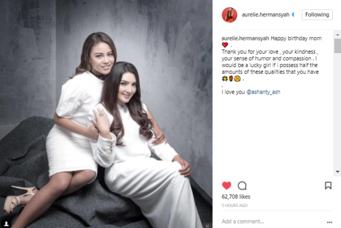 Begini ucapan mengharukan dari Aurel untuk Ashanty yang sedang berulang tahun