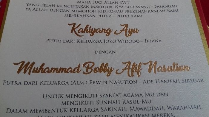 Kahiyang Ayu dan Bobby Nasution