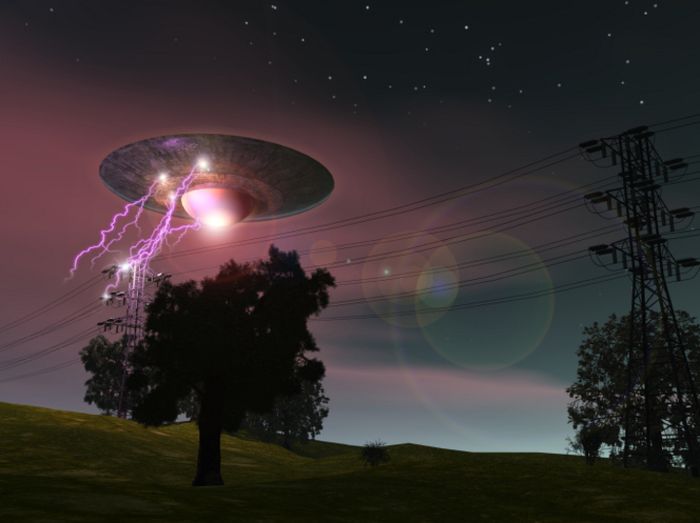 Sebuah gambaran seniman tentang UFO.