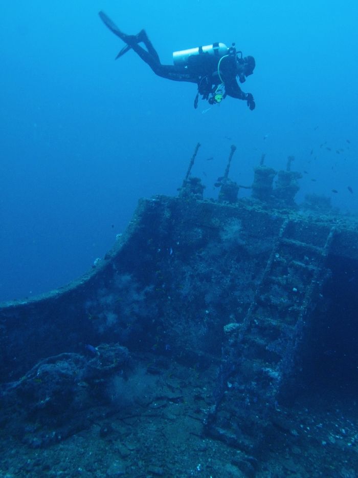 Tangga geladak kapal uap Sophie Rickmers. Foto pada 3 Agustus 2013.
