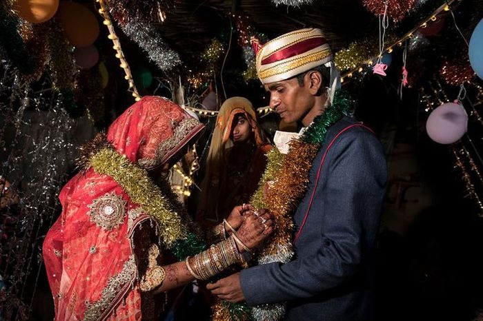 Salah satu pengantin anak di India.