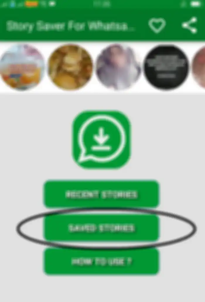 Klik Menu Saved Stories