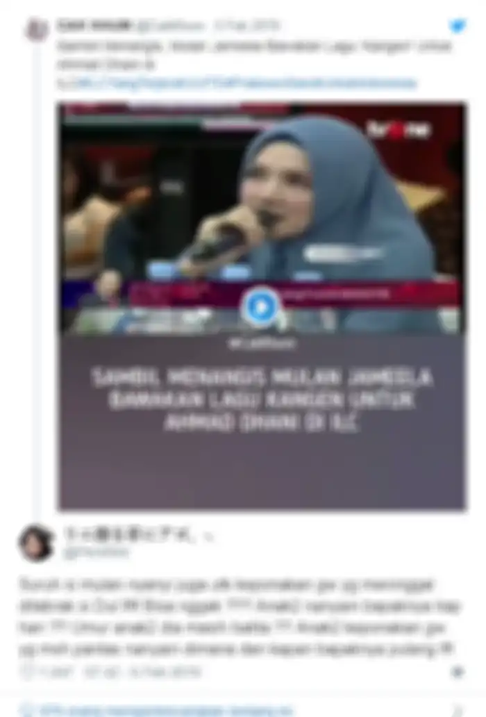 Tante korban kecelakaan Dul mengomentari video Mulan Jameela menangis